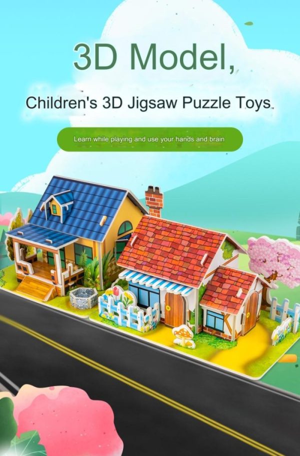 [LOGU] Mainan craft 3D Foam, Mainan puzzle busa 3D susun DIY Seri Ruang Rumah Seri 2612