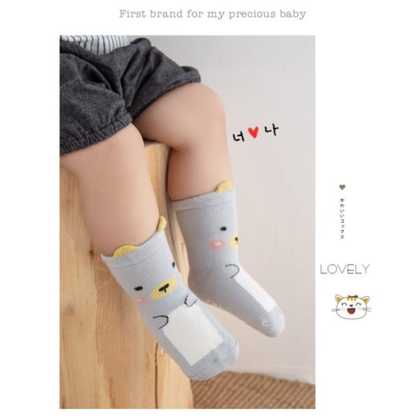 Kaos kaki hewan anak, kaos kaki animal 3D anti slip anak