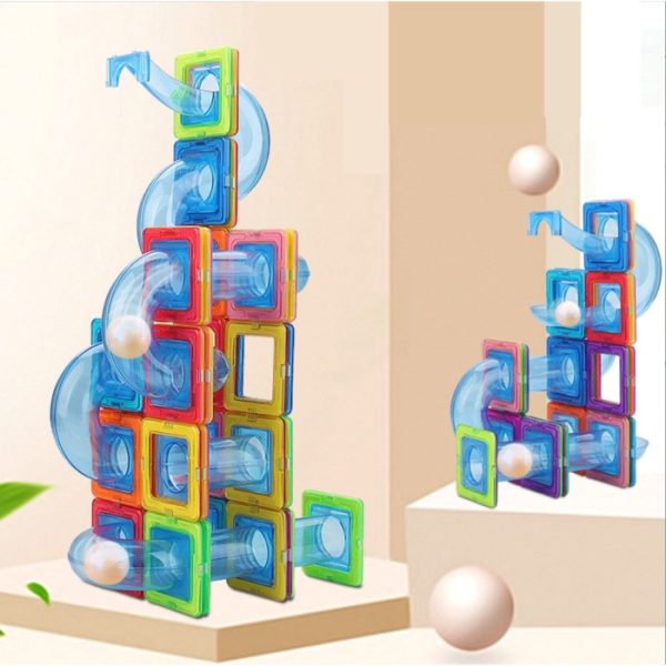 Mainan marble run magnetic, Mainan seluncuran magnet anak