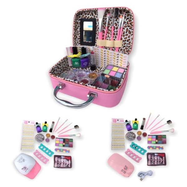 Mainan make up anak, Alat makeup nail art tas anak, Makeup kit