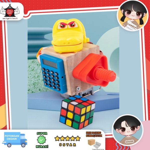 Mainan busy cube montessori toys, Busy block box play block