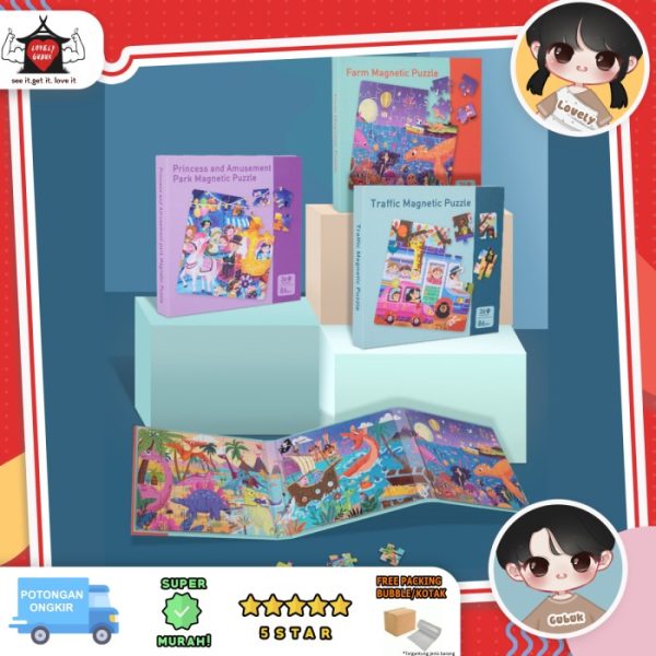 Buku puzzle magnet jigsaw model baru, Magnetic puzzle book