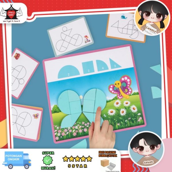 Shape matching game, Mainan mencocokkan bentuk, Shape puzzle