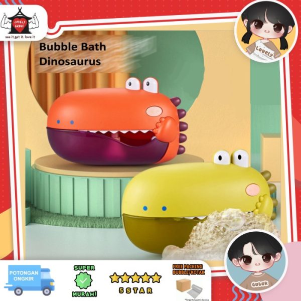 Mainan mandi anak, Mainan semprot busa dinosaurus anak, bubble dino