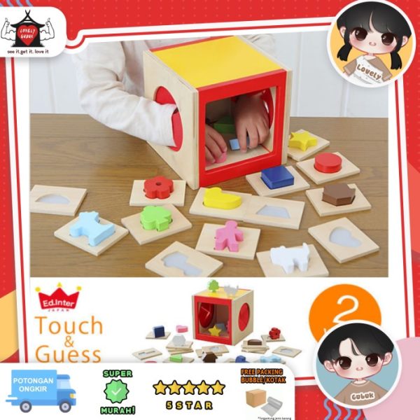 Mainan misteri box bentuk anak,Touch and Guess Mystery box