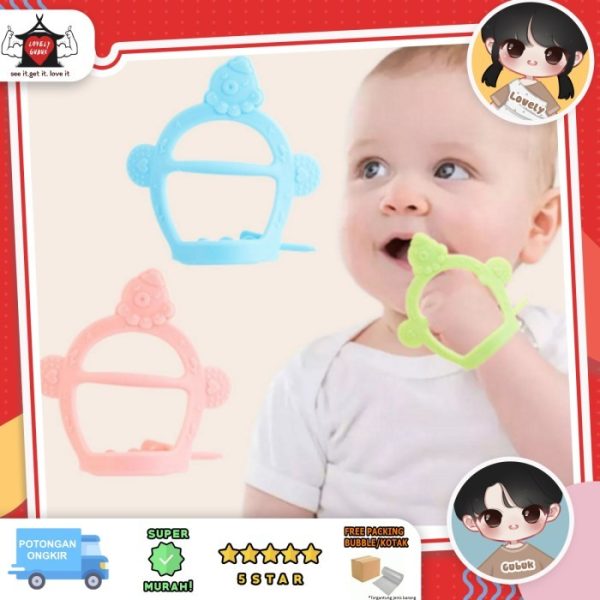 Teether gelang tangan anak, Gigitan silikon bayi gelang