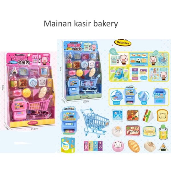 Mainan kasir toko bakery anak, Mainan kasir mini toko kue roti anak