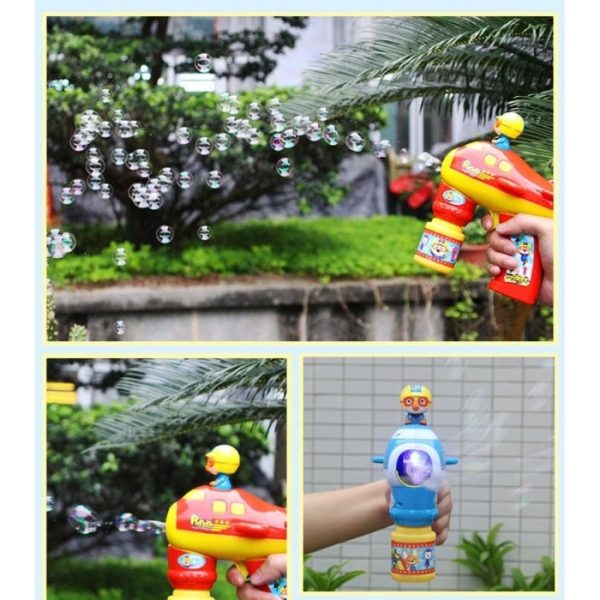 Pororo bubble gun, Mainan balon busa anak, Mainan tembak busa anak