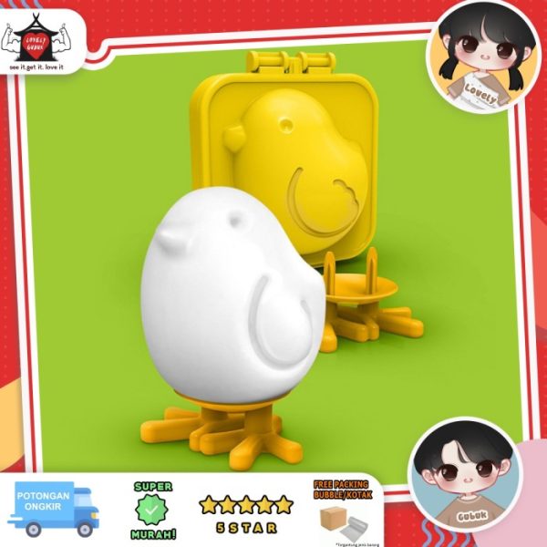 Cetakan telur 3D bentuk ayam lucu, Egg a Matic egg mold, Bento tools