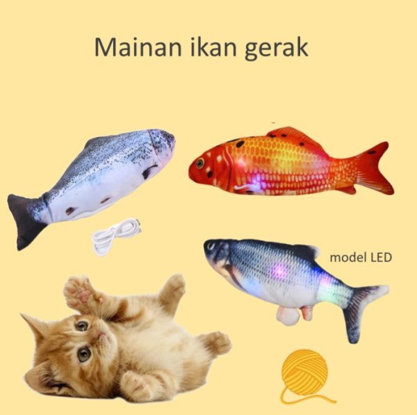 Mainan ikan gerak, moving flopping fish, mainan bayi dan pets toys