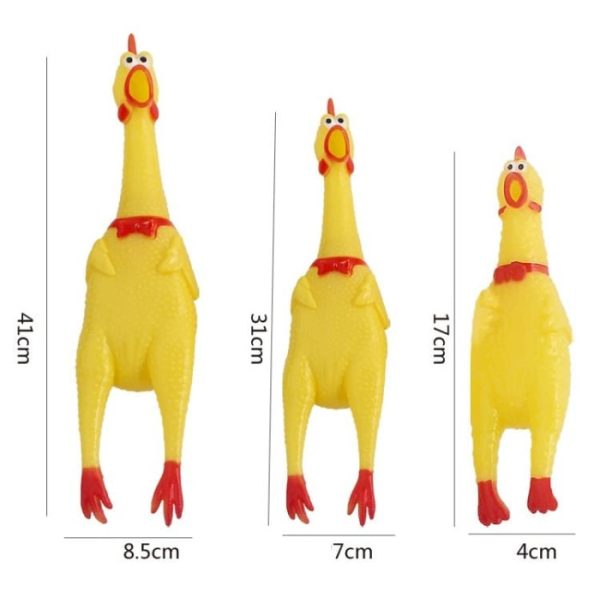 Mainan ayam bersuara, shrilling chicken, Ayam teriak 3 ukuran