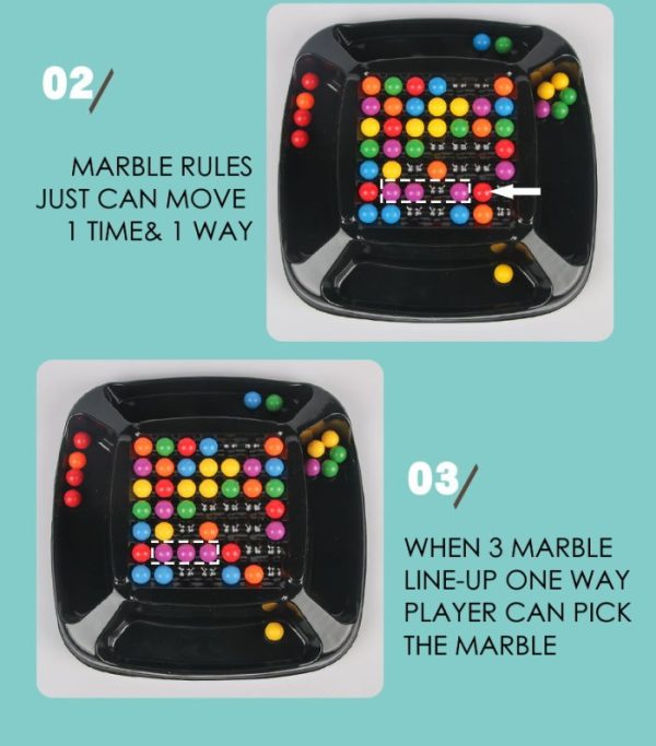 Mainan match 2 game beads, Mainan marble kelereng warna match 2 3 game