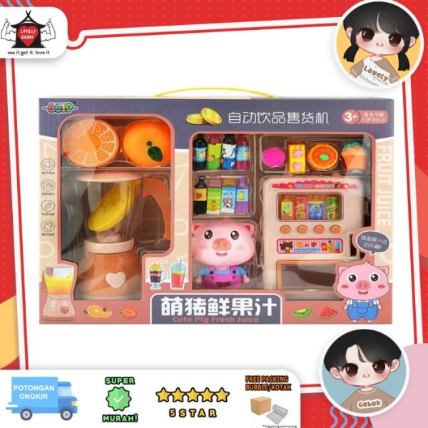 Mainan Vending Machine Juice anak, Mainan pretend play Juicer Mesin