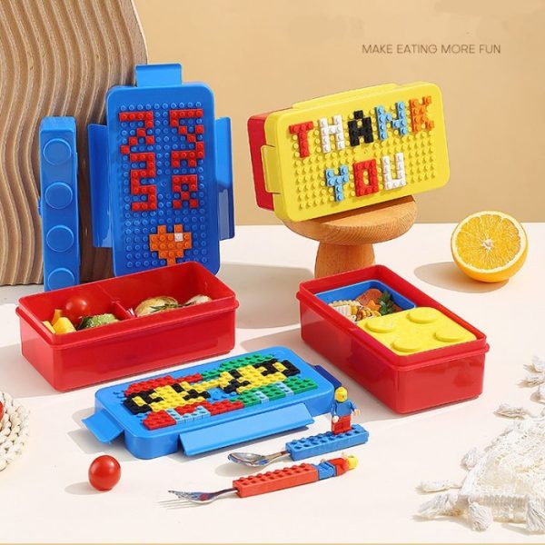 Kotak bekal brick bongkar pasang, Lunch box bento box building blk set