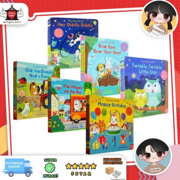 Buku impor sing a long with me, Board book bayi anak, Nosy crow