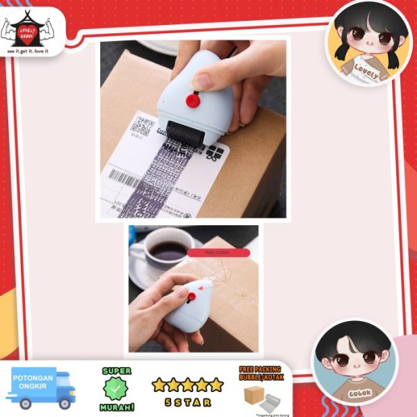 Cutter stamp 2 in 1, Penghilang barcode resi alamat,Confidential Stamp