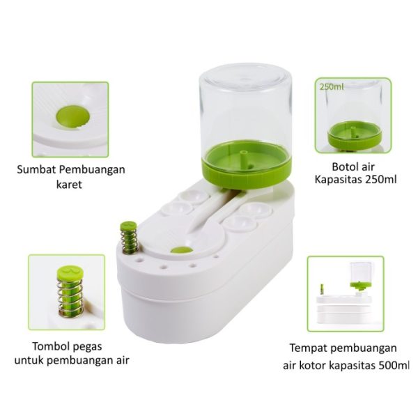 Pembersih kuas lukis, Dispenser pembersih kuas, Brush Rinser Dispenser