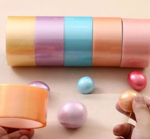 [2]Mainan DIY Colourful Sticky lem bola warna, Diang Colored Ball Tape