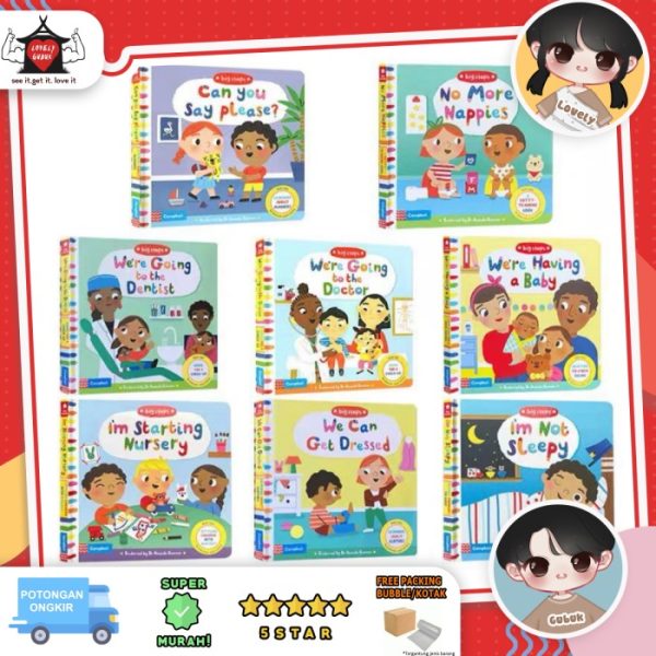 Buku Campbell big steps book, Buku impor pull push slide board book