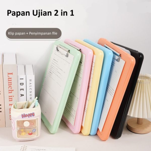 Papan ujian A4 2 in 1 organizer, Papan jalan klip kertas ujian 2 in 1