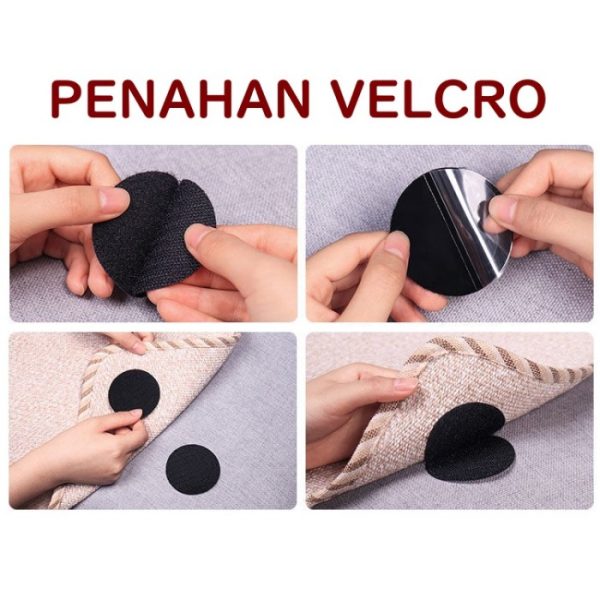 Tempelan velcro set, Penahan sprei bantal anti geser,Penahan Keset