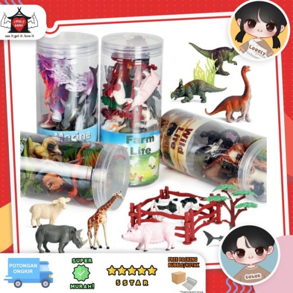 Mainan Action Figure Animal.Alat peraga miniatur hewan, Figuran Animal