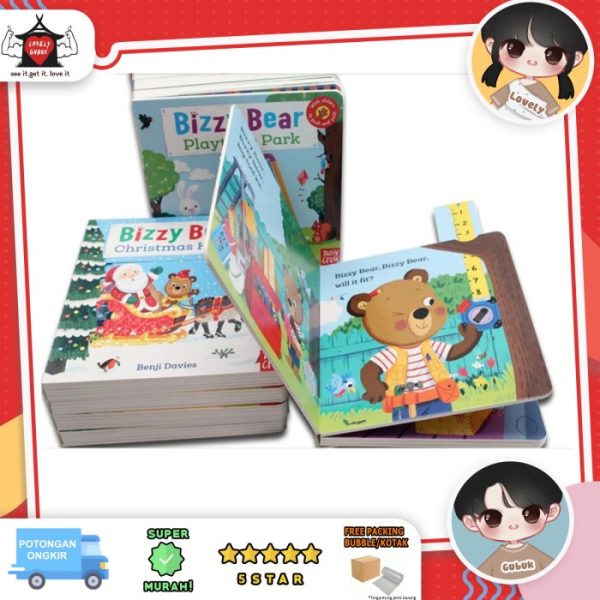 Buku impor Bizzy Bear Sliders Pull and Push Board Books, Buka anak edu