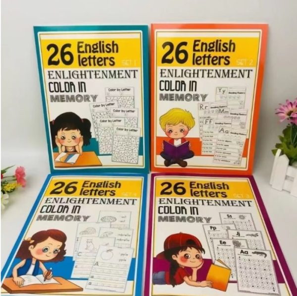 Buku 26 english letter enlightenment color in memory belajar huruf eng