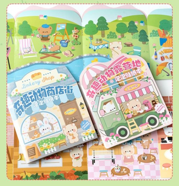 Buku stiker tematik anak, Foam Sticker Pretend play piknik mix match