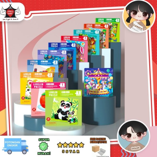 Buku magnet jigsaw anak, Leveled jigsaw puzzle, Buku puzzle tingkatan