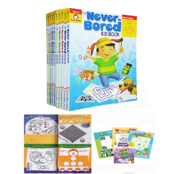 Buku aktifitas impor anak, The Never-Bored Kid Book Evan Moor