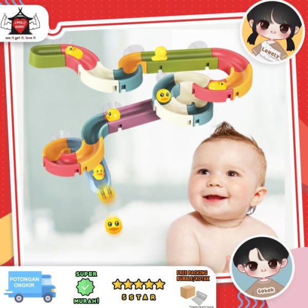 Mainan slideway toys anak, Mainan mandi anak seluncuran bebek