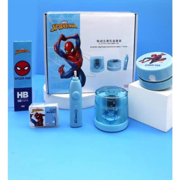 Peraut pensil set elektrik Frozen Spiderman, Pencil sharpener Disney