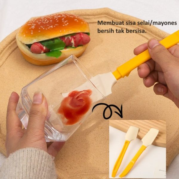 Spatula mini silikon, spatula selai jam coklat, spatula mini serbaguna