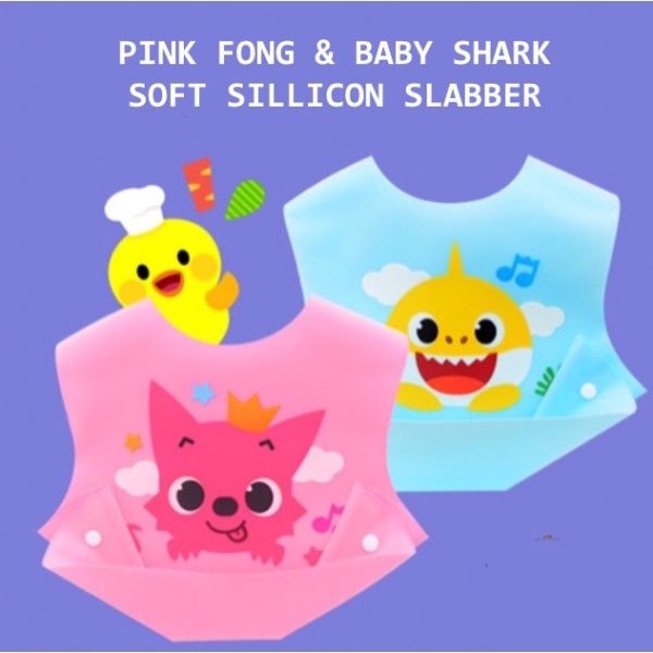 Slabber Baby shark, Celemak makan wadah anak sillicon babyshark