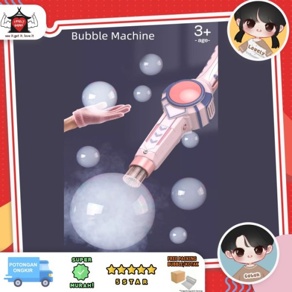 Magic Smoke Bubble Machine, Mainan bubble gun asap anak