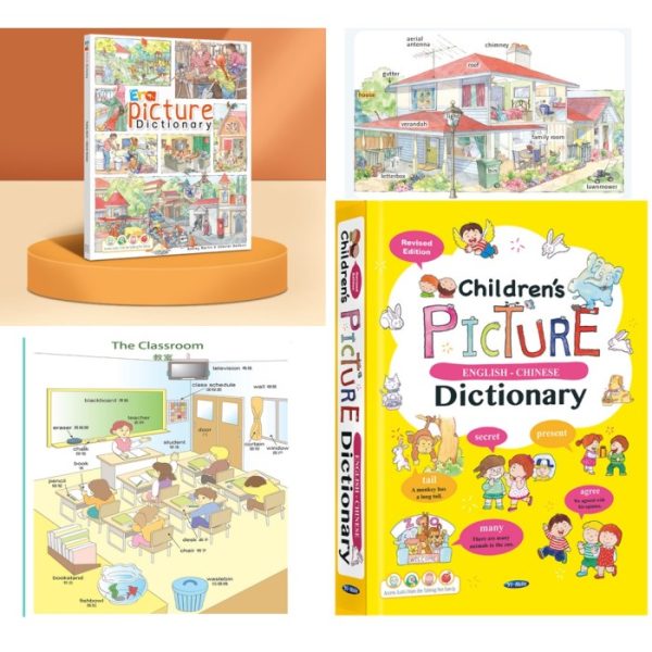 Buku kamus kosa kata gambar mandarin english, Picture Dictionery book