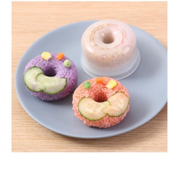 Cetakan nasi bento onigiri donat onigiring,Easy Donut shaped riceballs