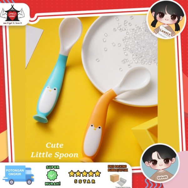 Sendok lentur anak, Sendok garpu makan bayi,Curved flexible baby spoon