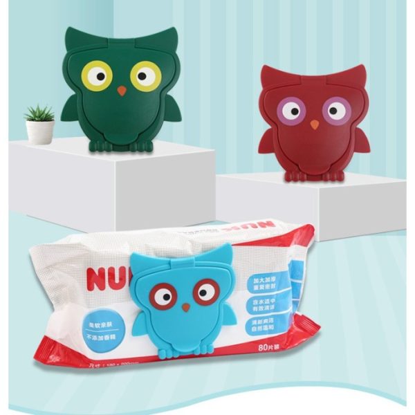 Penutup Tisu basah anti kering bentuk owl, Baby wipes tissue cover