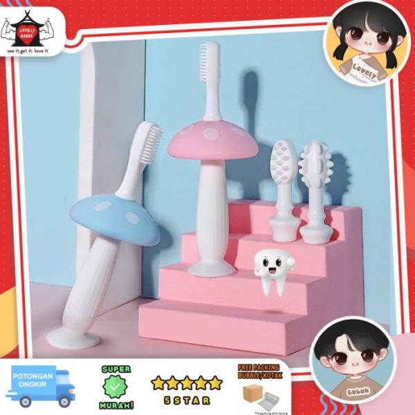 Sikat gigi bayi 3 tahap, Baby tooth brush 3 steps 6 bulan ke atas