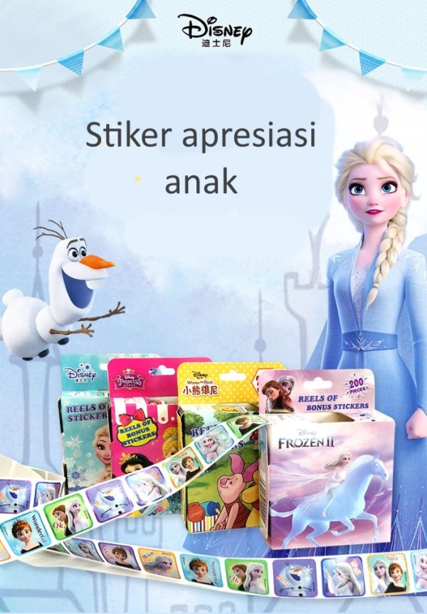 Stiker penilaian penghargaan ke anak, Stiker frozen mickey princess