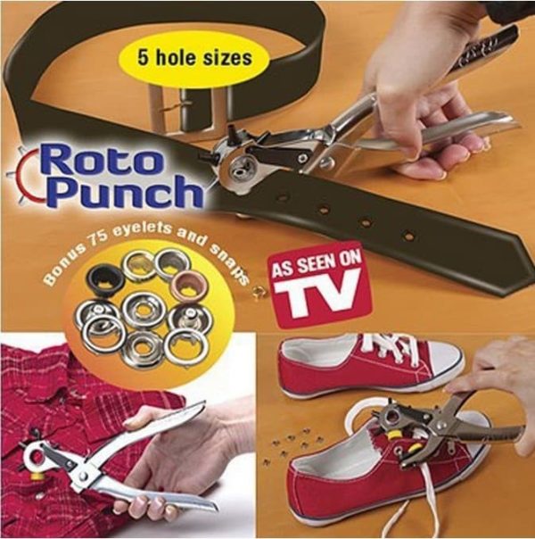 Roto Punch, Pelubang sabuk tali pinggang, jam tangan, Roto punch