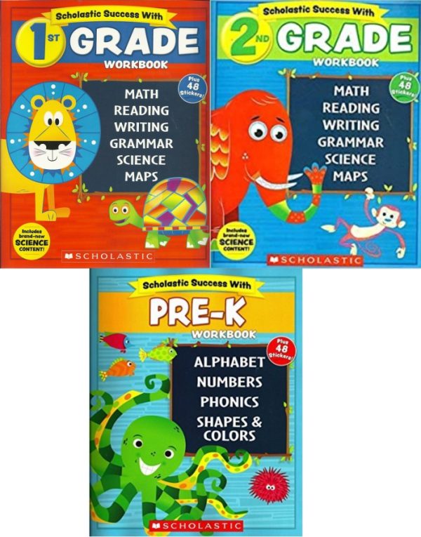 Buku scholastic pre K 1 2 anak, Buku pelajaran anak-anak, Buku belajar