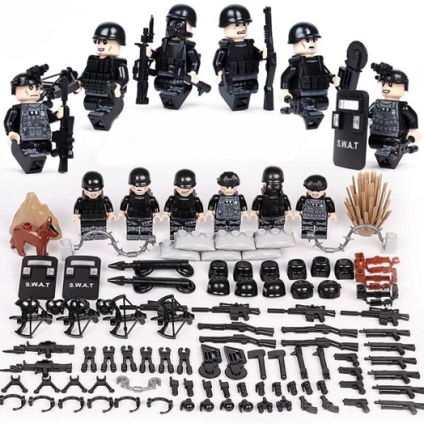 Mainan lego balok mini figures army set, mainan anak bricks Army war