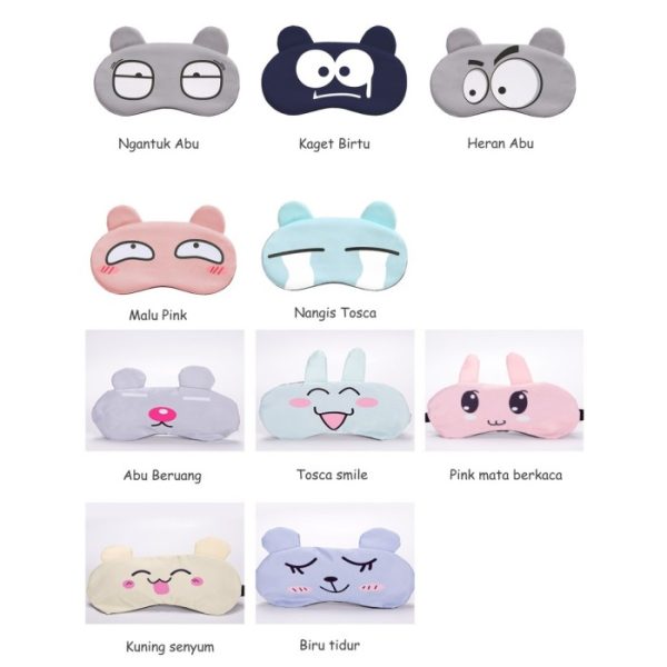 Masker mata emoticon, Masker penutup mata dengan gel pendingin