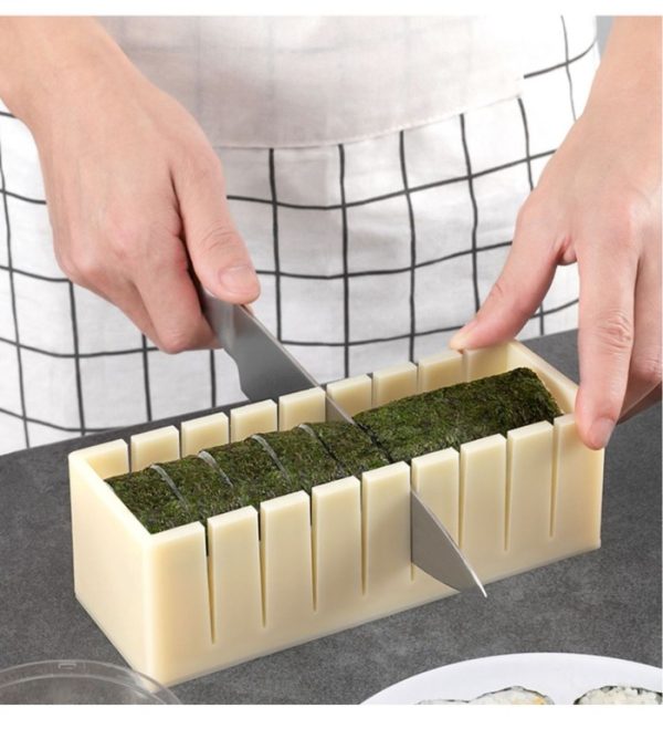 Cetakan sushi roll set panjang bulat hati persegi, Sushi mould set cut