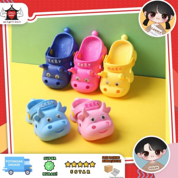 Sandal slop sapi, Sandal slop cow anak lucu