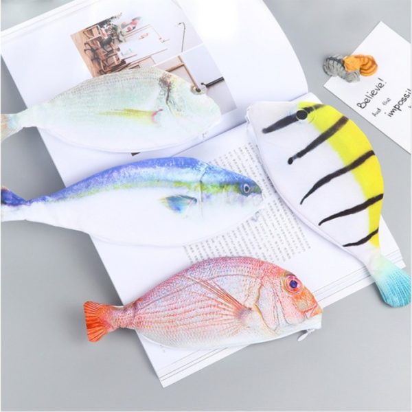 Tempat Pensil Ikan, Tempat Pensil 3D Bentuk Ikan, Tempat pensil unik