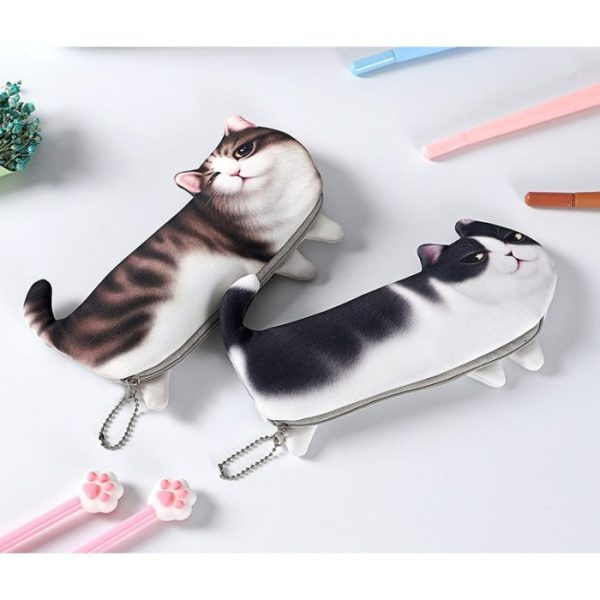 Tempat pensil Kucing, Tempat pensil 3D bentuk Kucing,Kotak pensil unik